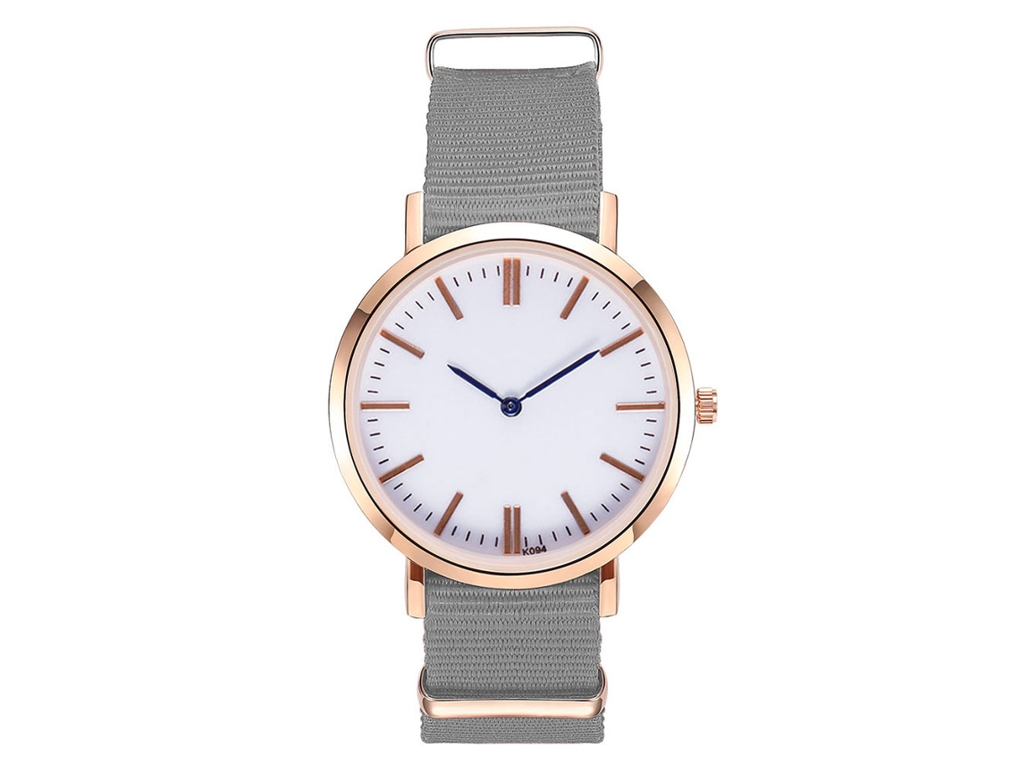 Reloj De Pulsera Zhoulianfa Para Hombre, De Nailon Con Movimiento De Cuarzo Gris.