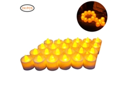 24 Velas Led Blancas Cálidas, Sin Llama, Para Decoración Del Hogar, Bodas Y Cumpleaños.