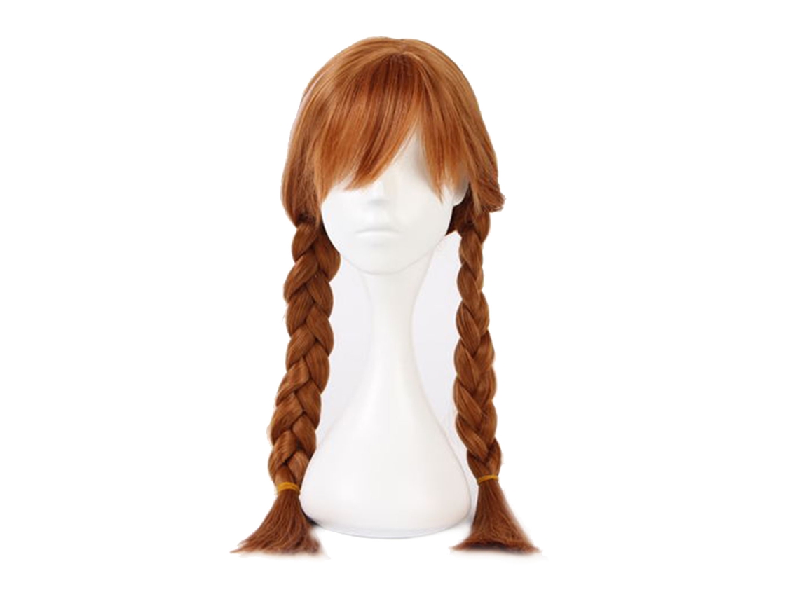 Peluca De Cola De Caballo Trenzada Marrón Larga Para Disfraz De Princesa Cosplay