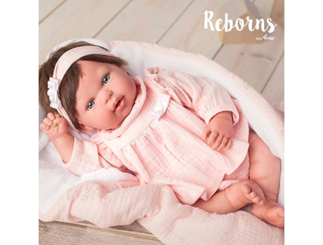 Muñeco ARIAS Arias Reborns 45 cm Valentina con Manta y Peluche (Edad Mínima: 3 Años - 58 x 20,5 x 30 cm)