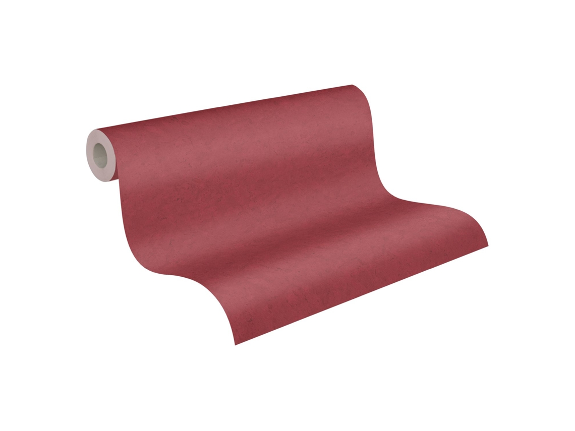 Papel de Pared LIVINGWALLS (53 cm x 10,05 m - Tejido - Rojo)
