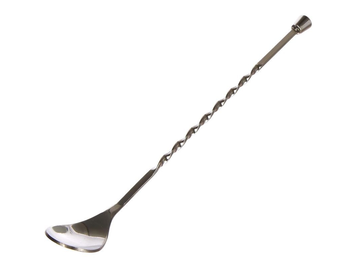 Cuchara de cóctel Linjou de acero inoxidable de 28 cm, apta para lavavajillas.