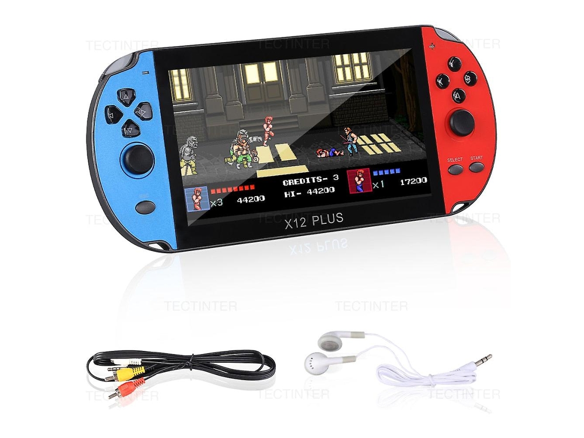 Consola De Videojuegos Portátil De 4,3/5,1 Pulgadas Con 10 000 Juegos Arcade Integrados, Reproductor De Juegos Retro X7/x12 Y Salida Av.