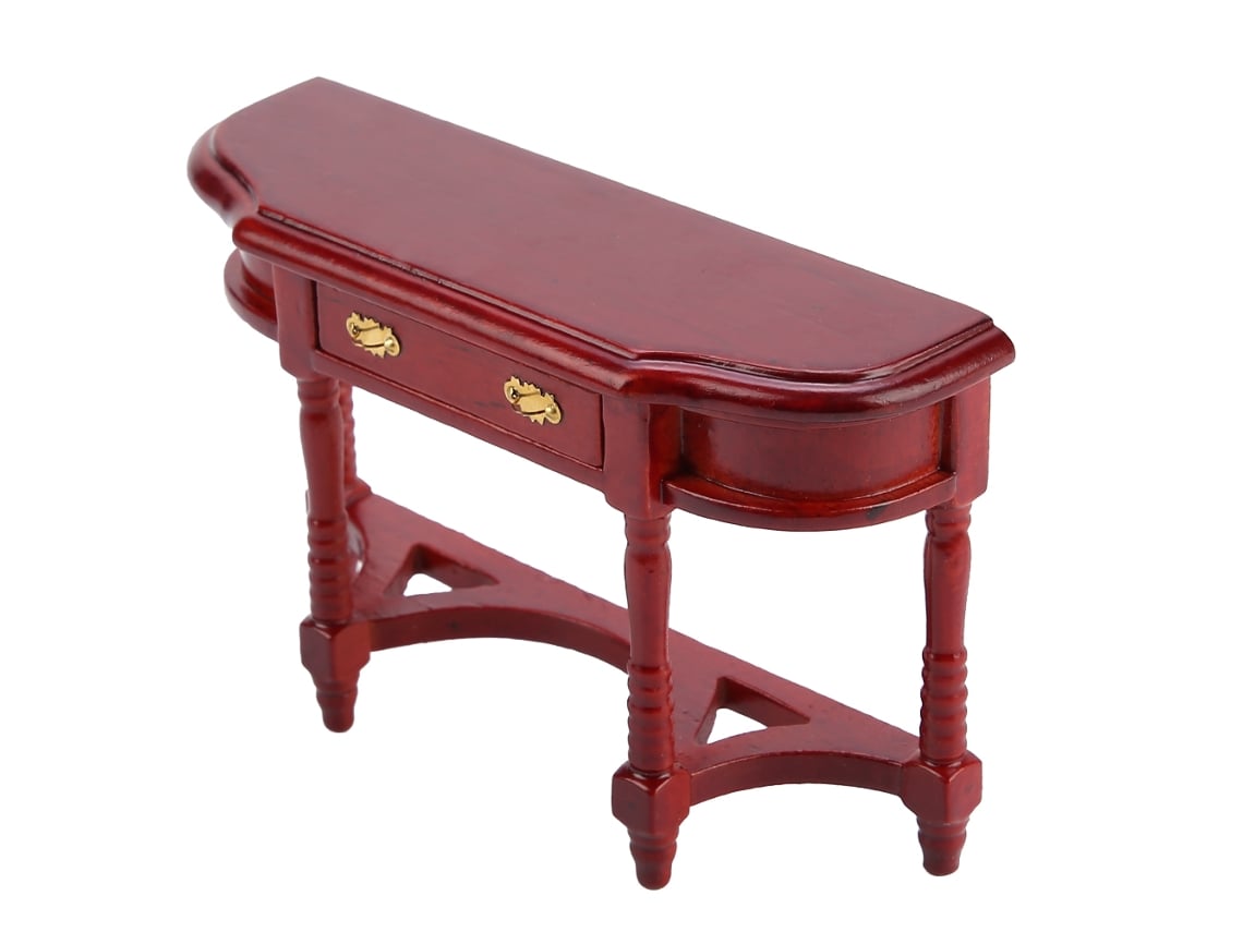 Ats-mesa Redonda Media Escala 1:12 Para Casa De Muñecas Mueble De Madera Miniatura Regalo Infantil