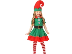 Disfraces Niñas Disfraz de Elfo para Niños Navidad Disfraces de Navidad, Niñas 110 cm
