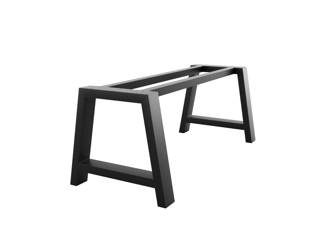 Patas de Acero METALOPRO Ksora Extreme Base de Mesa En Forma de a Recubrimiento En Polvo Diseño Industrial Robusto 72X80X220Cm