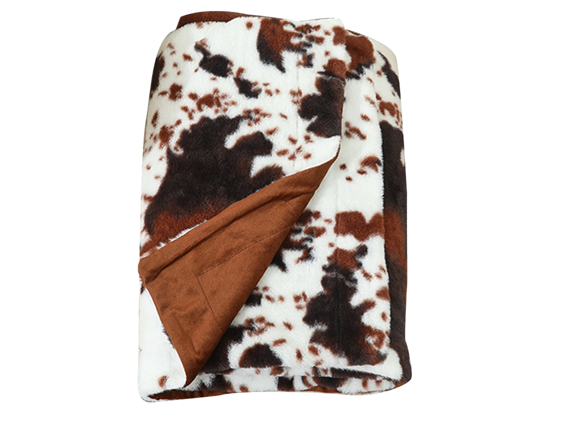 Manta Ligera Suave Y Aconchegante Con Estampado De Vacas Decoración Regalo 50x60 Pulgadas Manta De Peluche Para Niñas Niños Mujeres Hombres