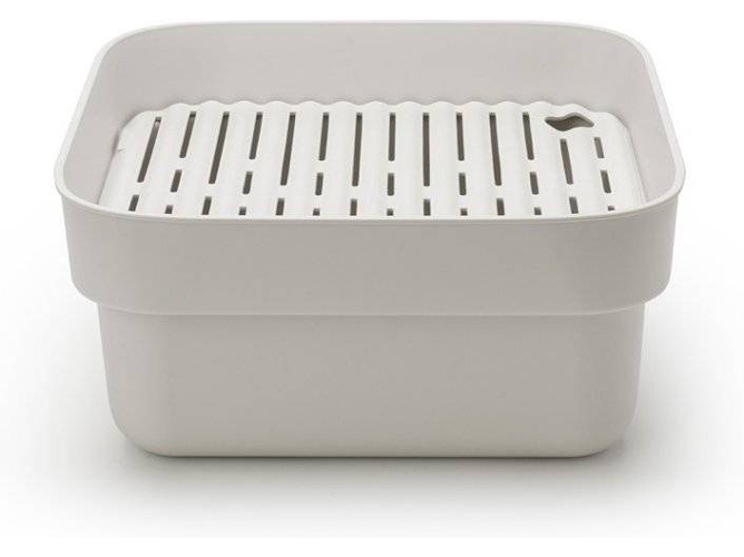 Escurridor BRABANTIA 302688 con Bandeja (Gris - 1,05 kg - 37,4 x 34,4 x 16,1 cm)