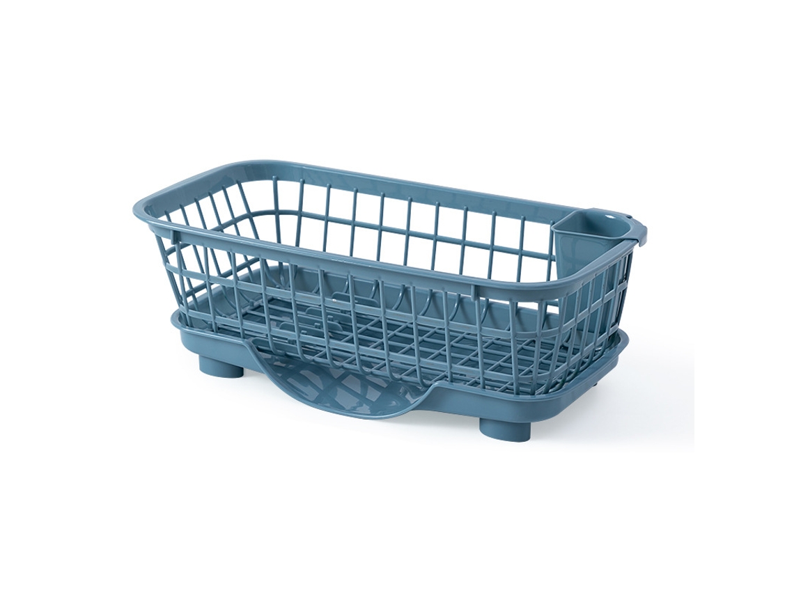 Rack Para Secar Plato Con Drenaje Rápido Base Desmontable Diseño De Tablero De Drenaje Plástico Fuerte Para Plato Tenedor Palillos Azul
