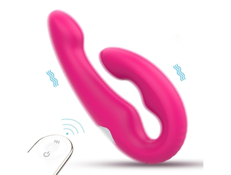 Vibrador de masaje portátil con control remoto de 9 frecuencias para mujeres (rosa roja) YIZHOOD