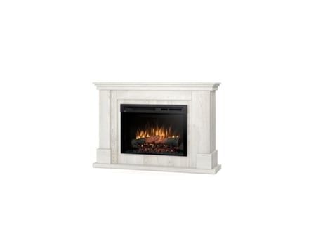 Chimenea eléctrica LED autoportante LUENA 26' Pino blanco 120 x 82 x 31 OUTINFIRE
