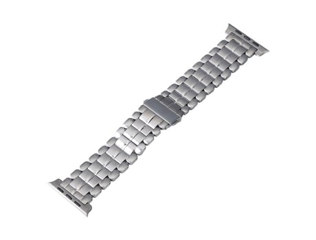 Correa de reloj inteligente para Apple Watch de 38 mm con cinco cuentas de acero titanio (plateado)