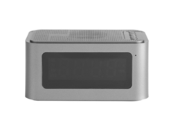 Reloj digital con Bluetooth, alarma, LED, radio FM/MP3 y reproductor de tarjeta TF, plateado