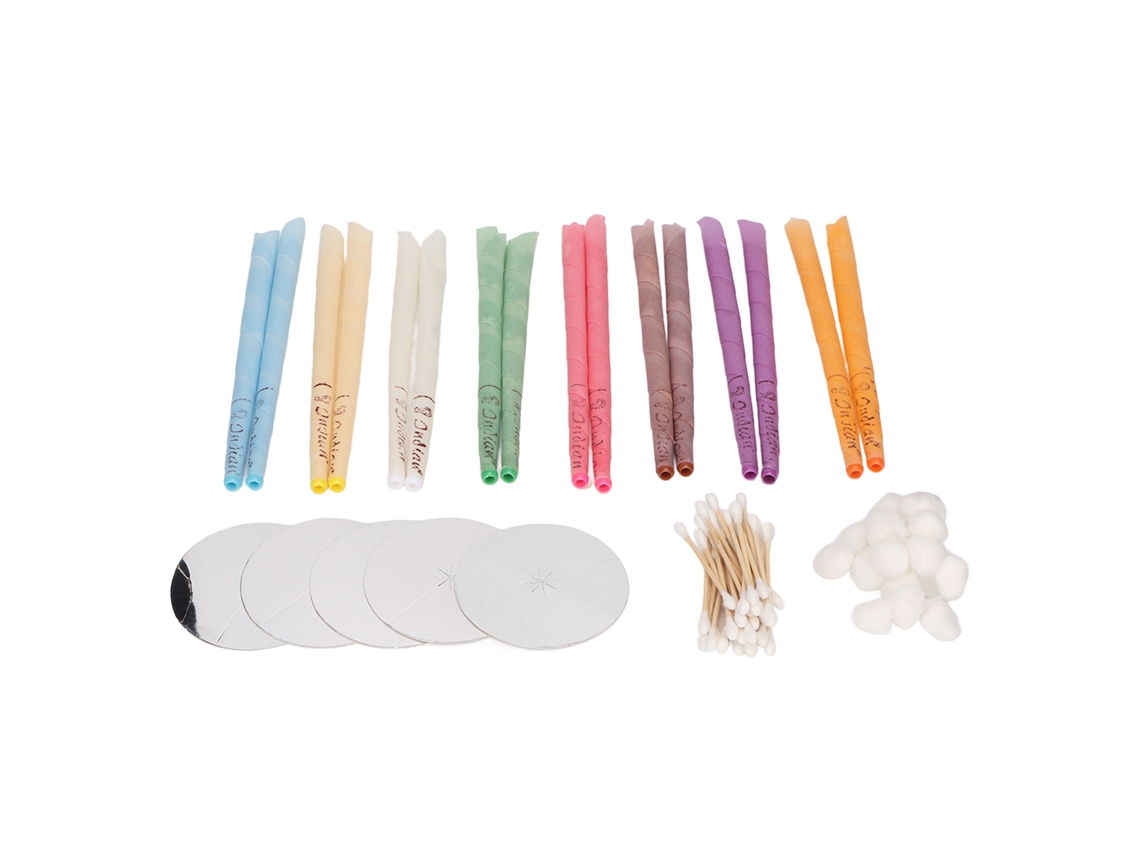 16 Velas De Cera De Abeja Para Limpieza De Cerumen Y Relajación Con Kit Completo