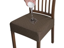 1 paquete de funda protectora extraíble para silla de comedor para el hogar, restaurante-rejilla para montar-café poco profundo-Tamanho universal LUUCOZK