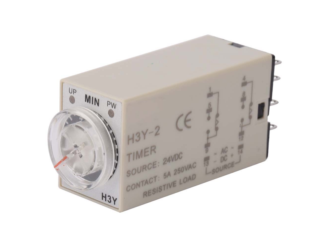 Relé Temporizador De Retardo De Alta Precisión H3y-2 8 Pines 24vdc(10m)