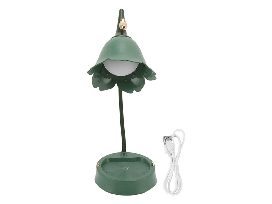 Lámpara De Mesa Led Táctil De 3w Con 3 Modos Ajustables, Diseño De Pétalo, Usb De 5v Y Batería Recargable.