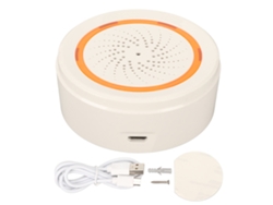 Alarma Inteligente De 90 Db Con Sirena, Luz Y Control Remoto Mediante Aplicación Para Seguridad Doméstica Inalámbrica Zigbee.