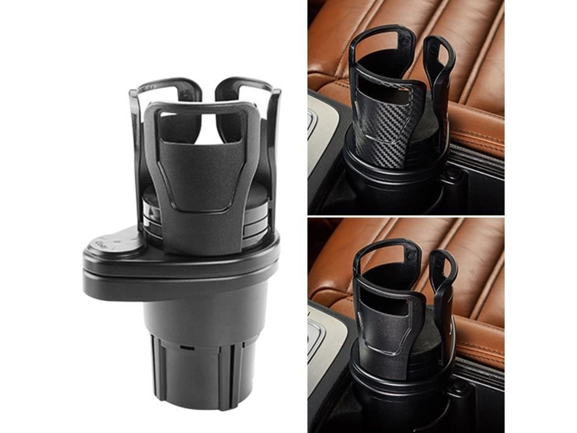Accesorios de Interior de coche, portavasos para coche, adaptador extensible, portavasos doble giratorio de 360 grados
