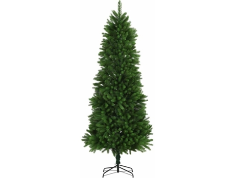vidaXL Árbol artificial de Navidad con hojas realistas 240 cm verde