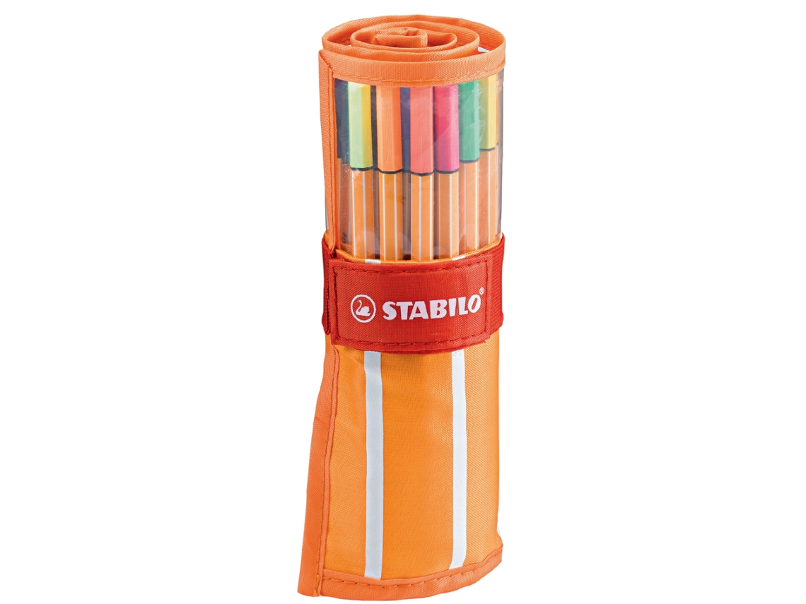 STABILO Fineliner Point 88 Conjunto de Rollos de 30 Naranja/Blanco
