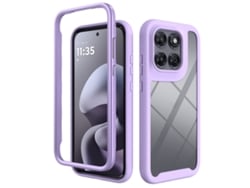 Capa transparente Digitallab para Motorola Moto G67/G77 com película de tecido azul escuro