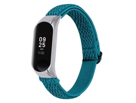 Correa de nailon lazo elástico elástico trenzado ajustable para Xiaomi Mi Band 7 - lago verde
