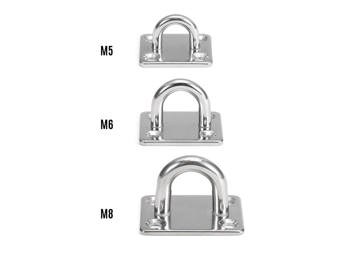 4 placas de ojo para bolsas de acero inoxidable 304