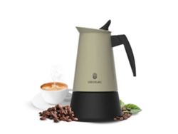 Cecotec Cafetera Italiana Piccolina 900 Green. 450ml, 10 Tazas De Café, Acero Inoxidable, Apta Todas Superficies