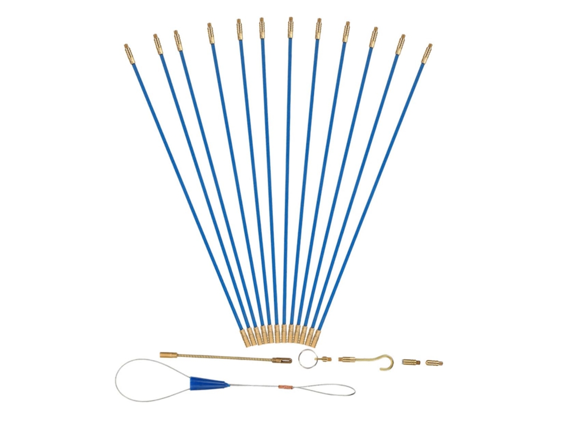 Kit De Agujas De Tracción Para Fibra De Vidrio De 33 Cm, Empujador De Cables Eléctricos De 12 Piezas, Cables De Baja Fricción