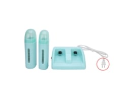 Aparelho De Cera De Depilação Profissional Duplo Com Aquecedor 40w 100ml X2 Ciano Tomada Eua 110v