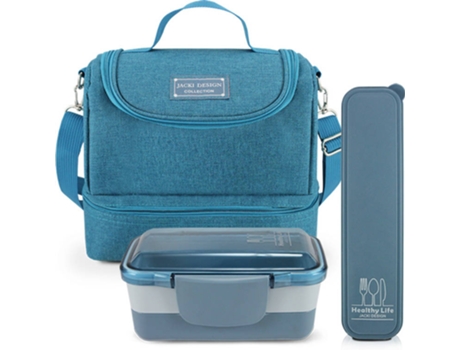 Juego de Bolsa Térmica y Fiambrera JACKI DESIGN SET001-AZ Azul