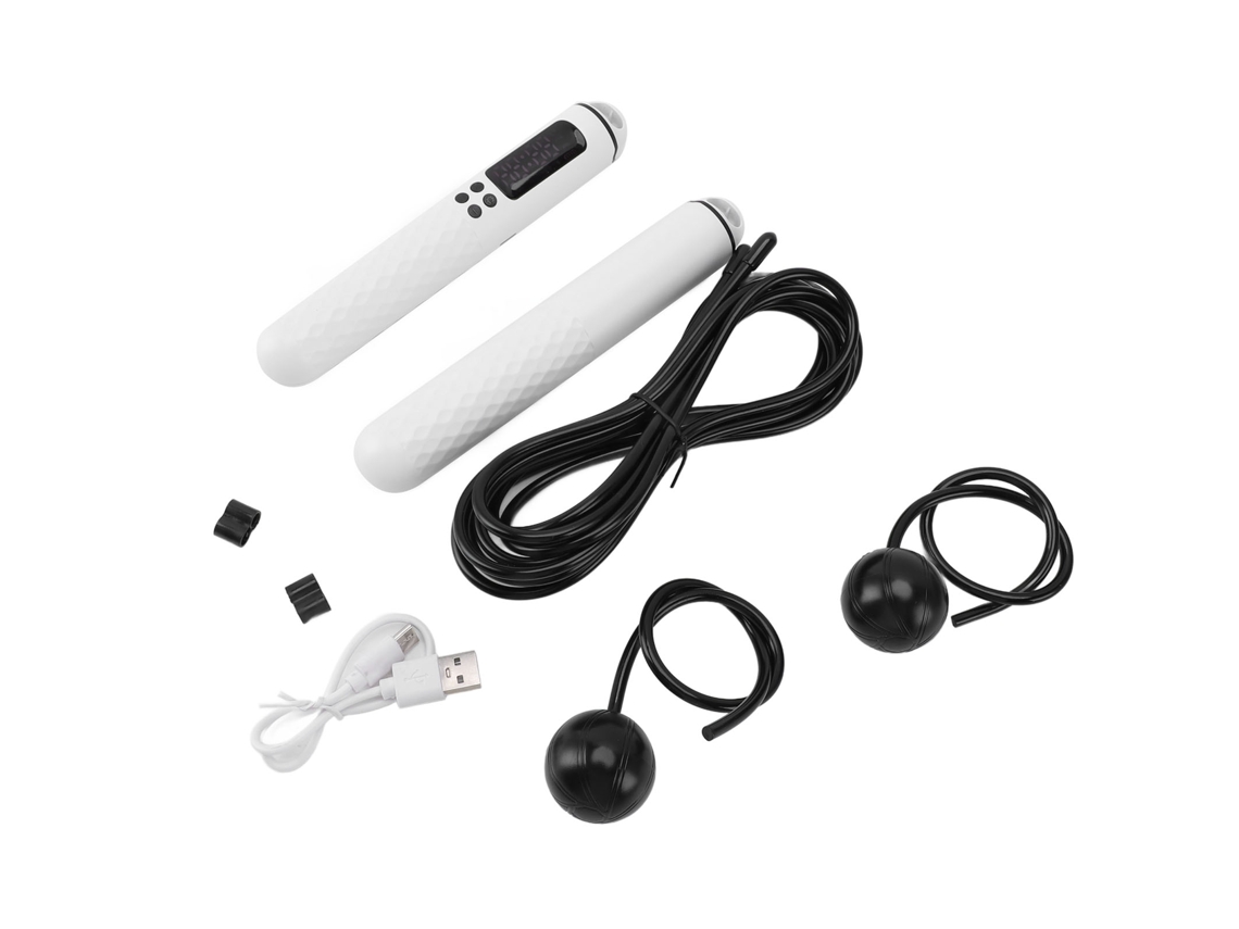 Cuerda Para Saltar Con Contador De Peso, Inalámbrica, Para Fitness, Hombres, Mujeres, Niños, Blanca