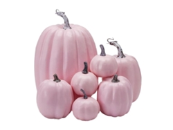 Calabazas De Espuma Simulada Con Pintura Brillante, Ligeras, Reutilizables, Decoración Rosa