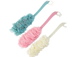 Cepillo De Baño Con Manguera Larga, Paquete De 3 Unidades, Bola De Baño De Pe De Textura Fina Para Una Exfoliación Suave.