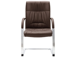 Maison Exclusive - Silla De Oficina Voladiza De Cuero Sintético Marrón