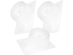 Juego de 3 soportes para sombreros Slowmoose, redondos, de plástico transparente.