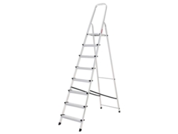 Oryx escalera aluminio 8 peldaños plegable, uso doméstico, antideslizante, ligera y resistente
