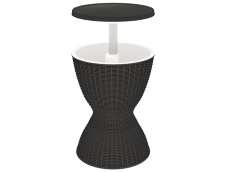 Mesa nevera 3 en 1 polipropileno VIDAXL negro
