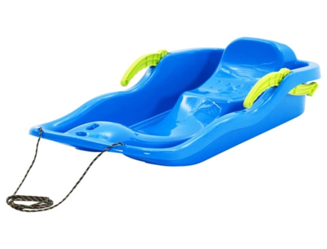 vidaXL Trineo con frenos polipropileno azul 87x40x18 cm