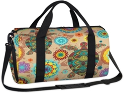 Bolso deportivo étnico TROPICALLIFE con mandala de tortuga (45x21x23cm)