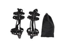 1 Par 24 Dientes Crampones De Escalada Acero Inoxidable Antideslizante Cubiertas De Zapatos Para Nieve Hielo Negro L