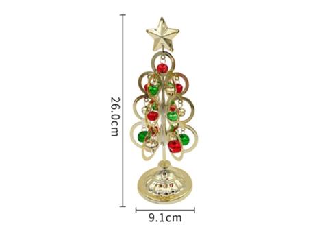 Árbol de Navidad ZMDECQNA Decoración Casa Oficina Hierro Dorado (27x11x11cm)