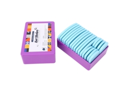20 Peines De Acero Inoxidable Con Cierre Para Coser Y Tejer Bufandas Y Suéteres, Color Azul Cielo.