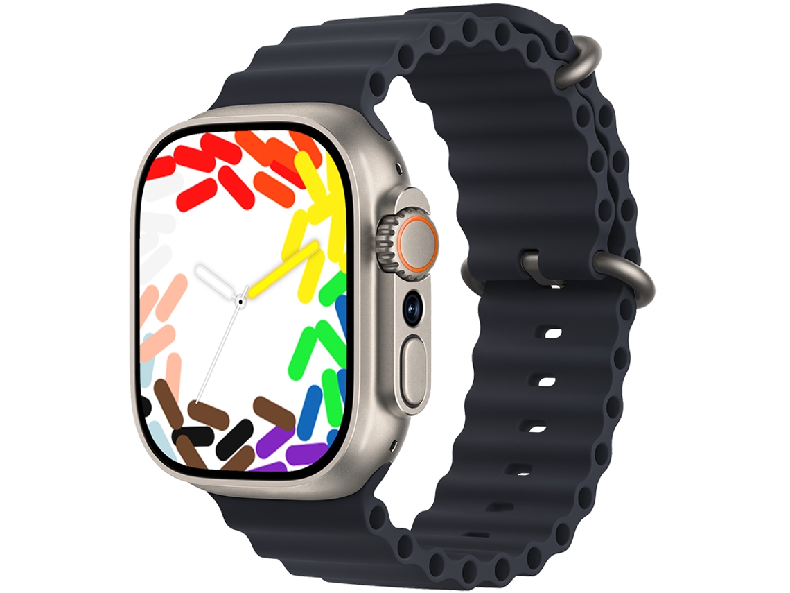 Reloj inteligente MDUG con NFC, conectividad Wi-Fi y cámara trasera de alta definición (negro y dorado)