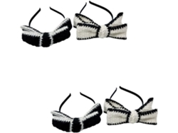 Conjunto De 2 Elegantes Tiaras Com Laço Para Cabelo, Acessórios Para Mulheres E Meninas.
