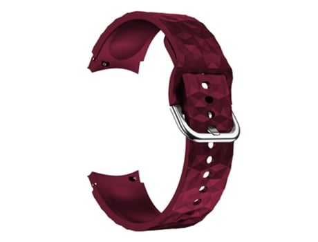 Correa de Silicona patrón de rombos para Samsung Galaxy Watch 4 40mm/44mm/Watch 4 Classic 42mm/46mm/Watch 5 40mm/44mm - vino tinto