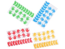 40 Pares De Pegatinas De Huellas De Manos Y Pies Para Niños Y Niñas, Vinilo Pvc Reposicionable.