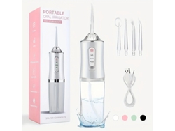 Set De Irrigador Bucal Eléctrico Inalámbrico, Con Cuatro Boquillas Giratorias De 360°, Adecuado Para El Cuidado Diario.