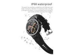 Smartwatch YIZHOOD TE388 para hombre Fitness Tracker IP68 resistente al agua negro